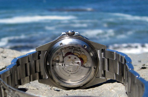 Rolex Explorer see-through caseback