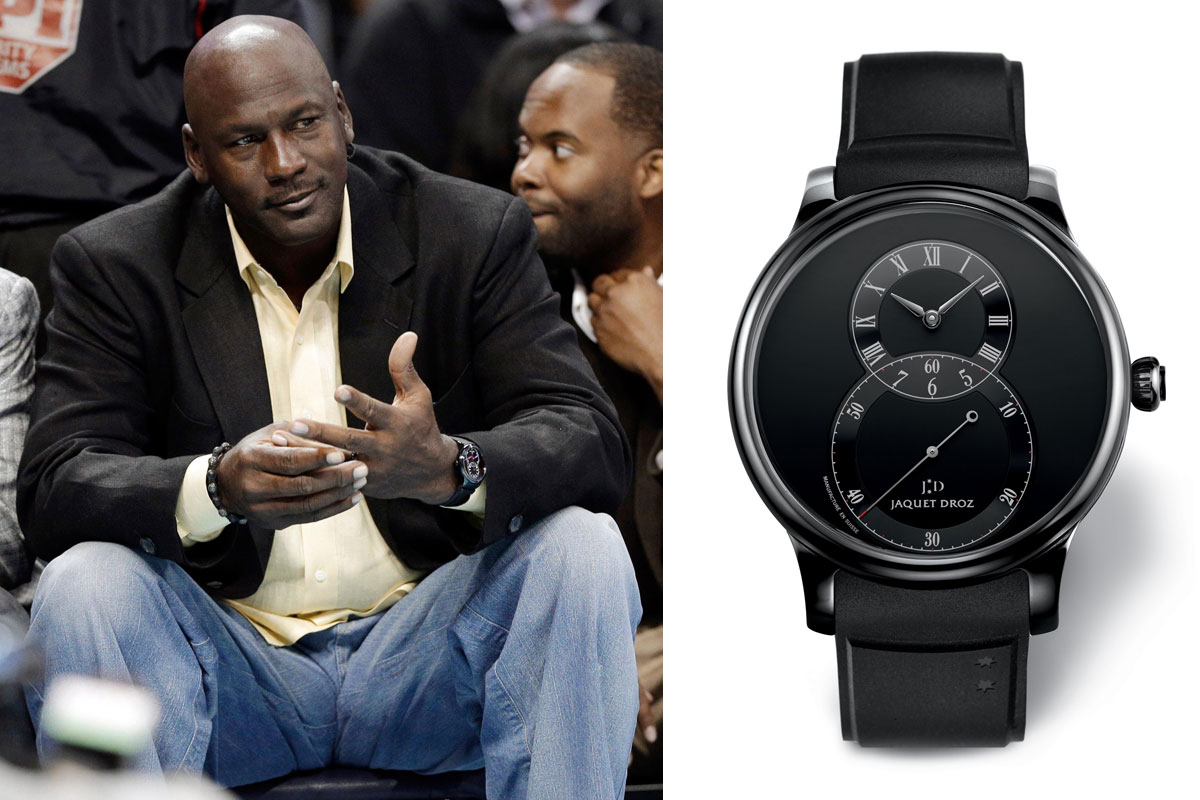 Michael Jordan wearing a Jaquet Droz Grande Seconde Ceramic