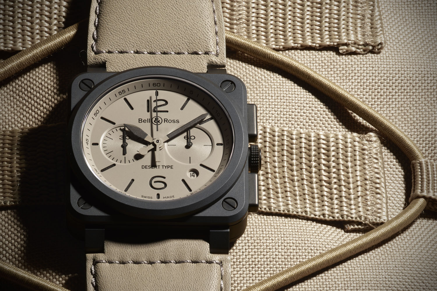 Bell & Ross BR03 94 Chronograph Desert Type Ceramic Sandwich dial Military - Pre-Baselworld 2016